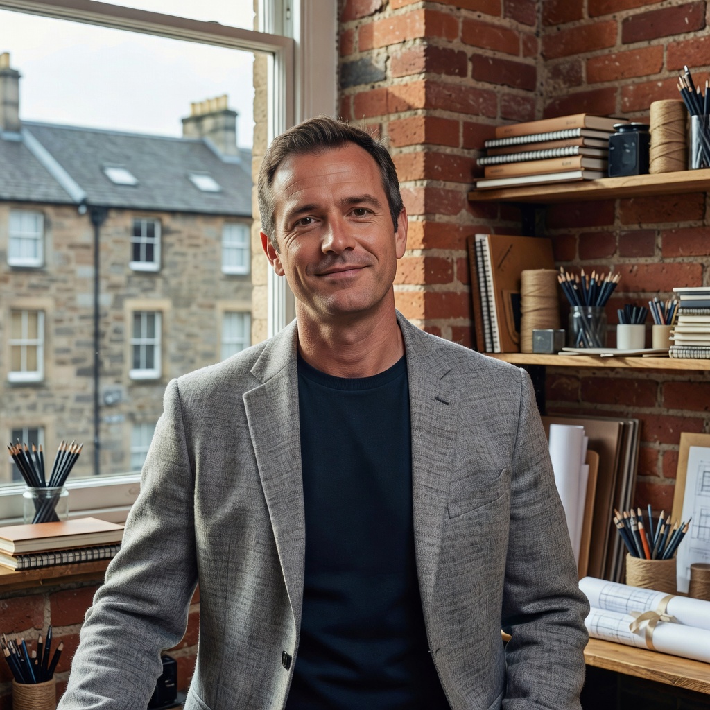 Portrait of Marcus Webb, satisfied Mossfield Studio client from Edinburgh